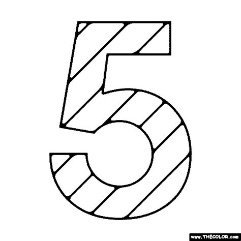 Number 5 Coloring Page