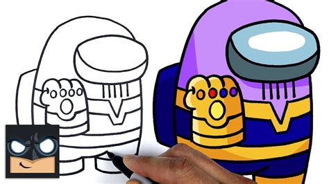 How To Draw Among Us Thanos Imposter Step By Step Drawing Tutorial