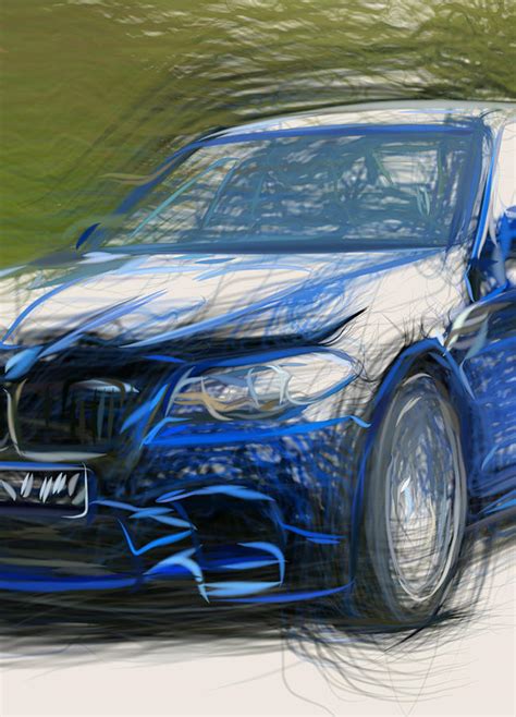 Bmw M5 F10 Drawing Digital Art By Carstoon Concept