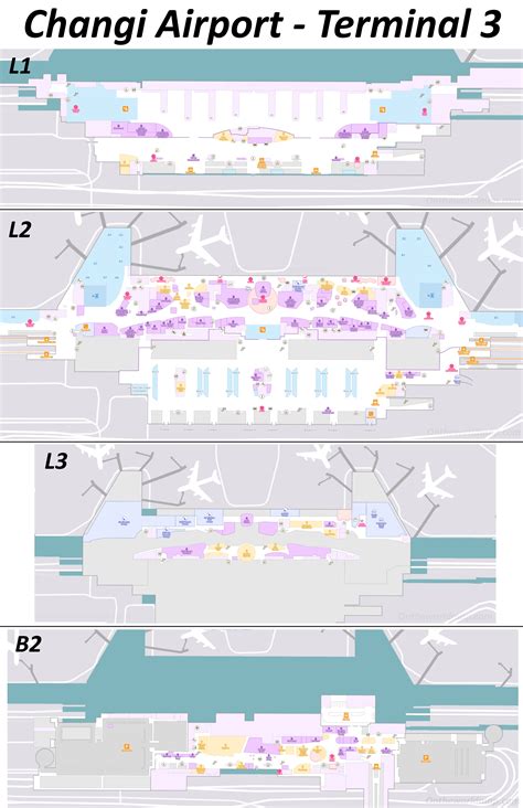 Changi Airport Terminal 3 Map Singapore