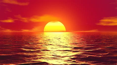 Download Ocean Sky Sun Nature Sunset 4k Ultra Hd Wallpaper