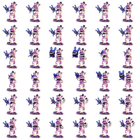 The Spriters Resource Full Sheet View Fnaf World Adventure