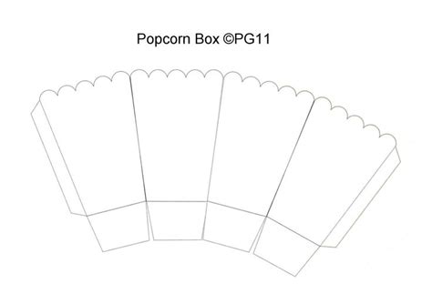 Popcorn Box Template I Made Festa Minie Molde Scrap