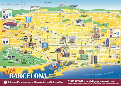 Mapa Turístico De Barcelona 2024 Mapa