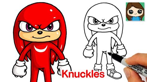 How To Draw Knuckles From Sonic The Hedgehog Youtube