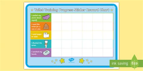 Toilet Training Progress Sticker Reward Charts Twinkl