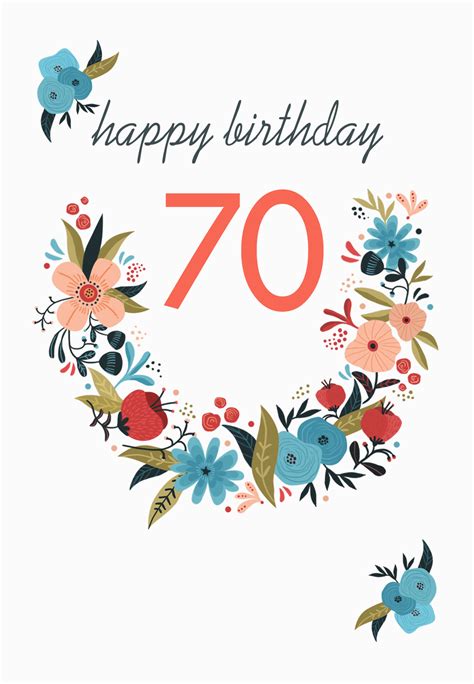 Free Printable 70th Birthday Cards Free Templates Printable