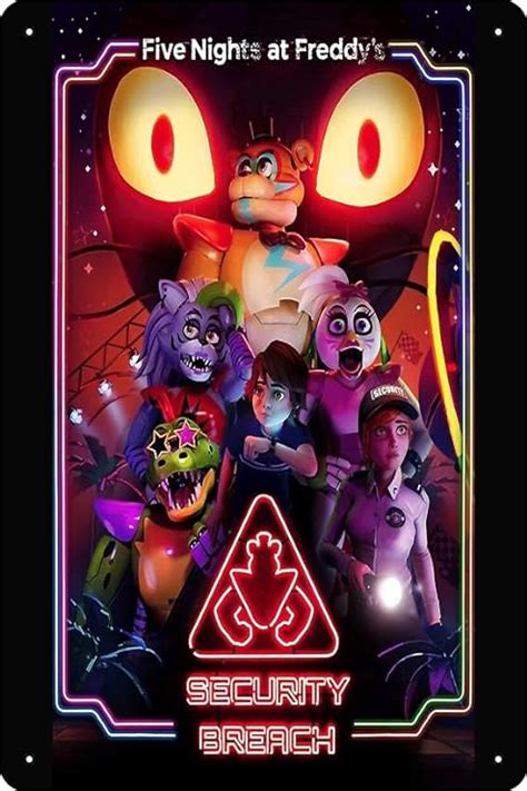 Fnaf Security Breach Poster Poster 8 X 12 Inch Funny Metal