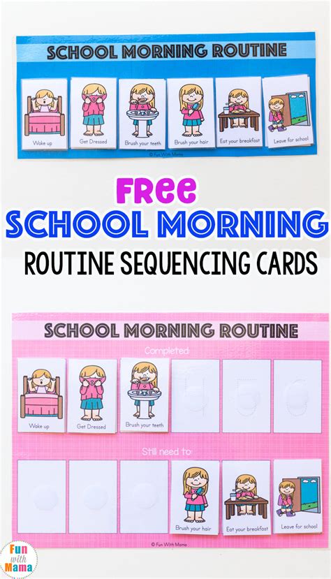 Kids Schedule Morning Routine For School Fun With Mama