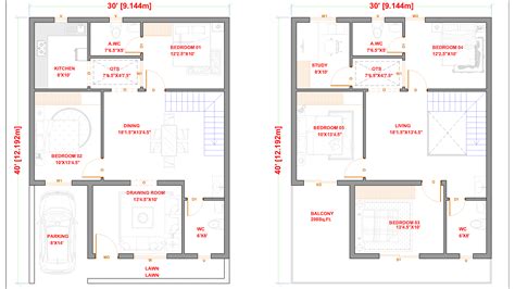 30x40 Floor Plan 5bhk Duplex Home Plan North Facing Home Cad 3d