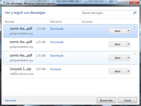 Internet Explorer 9 Descargar Y Administrar Descargas
