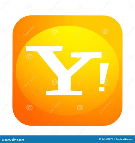 Yahoo Mail Social Media Logo Button Icon In Gold Vector With Modern