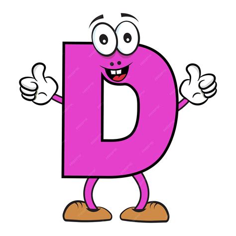 Premium Vector Vector Cartoon Alphabet Letter D