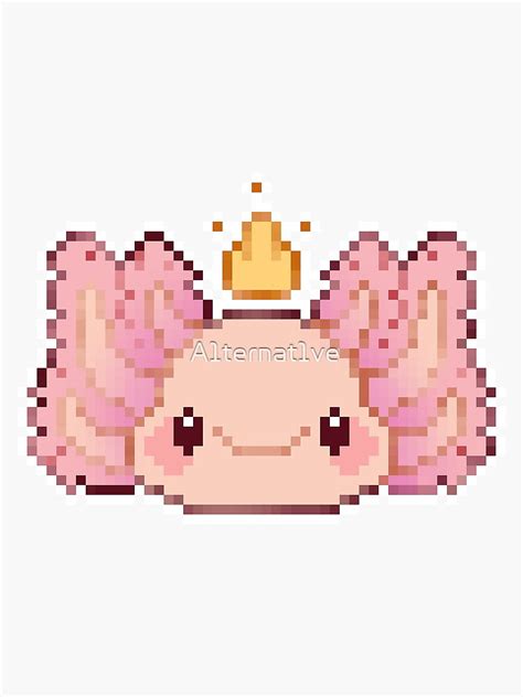 Axolotl Pixel Art 32x32 Grid