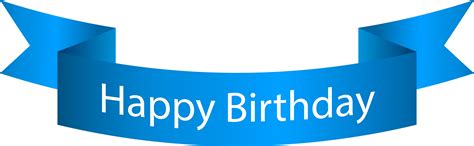 Clip Art Happy Birthday Banner Blue Png Transparent Png Full Size