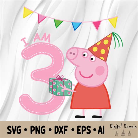 Peppa Pig Birthday Svg Peppa Pig Svg Printable Png Transp Inspire