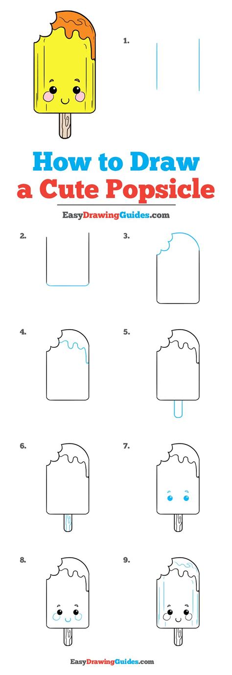 How To Draw A Cute Popsicle Really Easy Drawing Tutorial Drawing