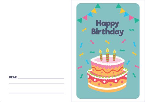 Birthday Cards To Color 12 Free Pdf Printables Printablee