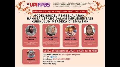 Pkm Dpbj Sesi Model Pembelajaran Bahasa Jepang Dlm