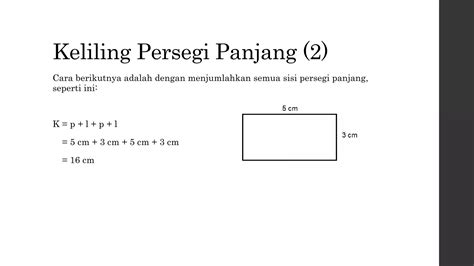 Menghitung Keliling Bangun Datar Persegi Persegi Panjang Segitiga