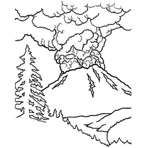 Coloriage Volcan