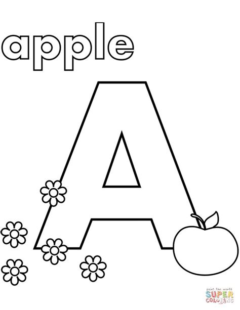 Letter A Apple Worksheets