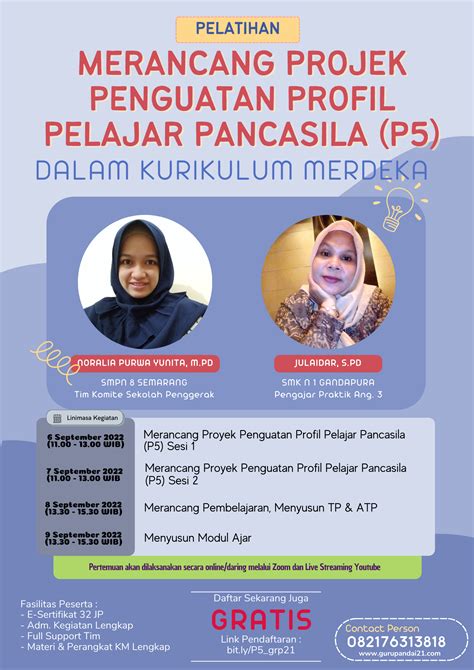 Pelatihan Merancang Projek Penguatan Profil Pelajar Pancasila P Dalam Kurikulum Merdeka