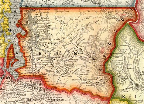 King County Washington 1909 Map Tacoma Wa • Mappery