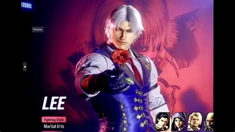 Tekken 8 All Costumes For Lee Chaolan 🌹 Youtube