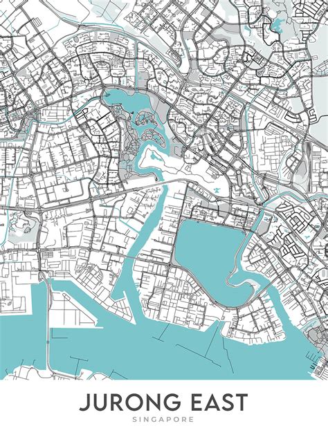 Modern City Map Of Jurong East Singapore Jcube Imm Chinese Garden