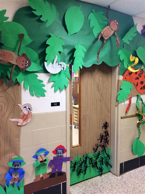 Rainforest Door Decorations Jungle Theme Classroom Door Decorations