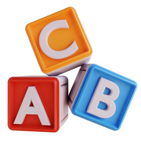 3D Illustration Alphabet Blocks 14473905 PNG