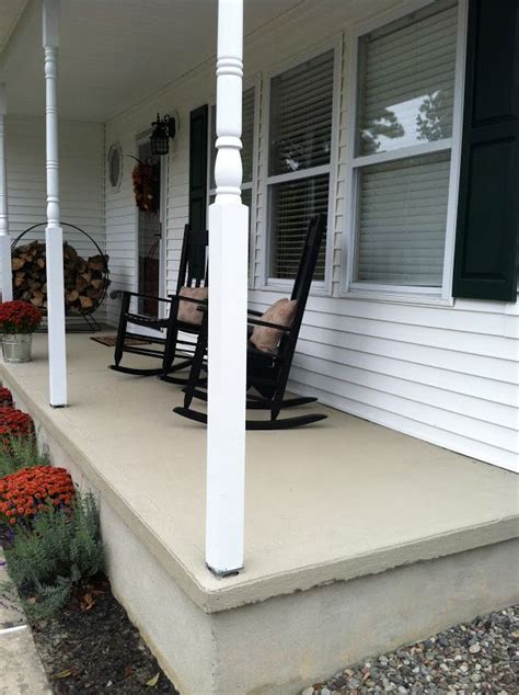 Porch Makeover Concrete Front Porch Painted Concrete Porch