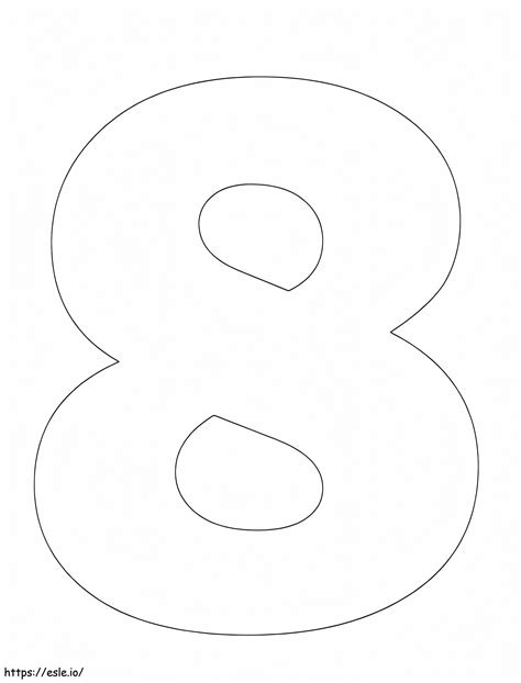 Free Printable Number 8 Coloring Page