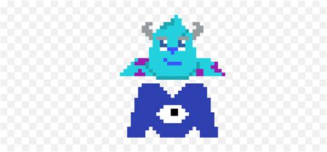 Monsters Inc Pixel Art Maker Pixel Art Minecraft Deadpool Png Monster