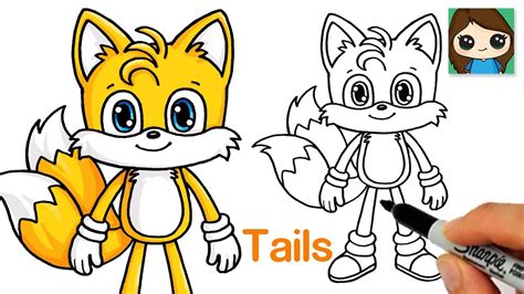 How To Draw Tails Easy Sonic The Hedgehog Youtube