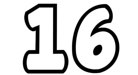 Free Printable Tracing Numbers Bubble Number 16