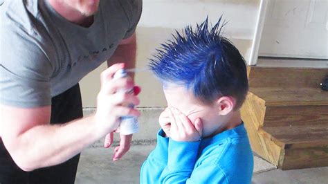 For quite some time, grey hair used to be a symbol of old age. SPRAY PAINTED HAIR! - YouTube