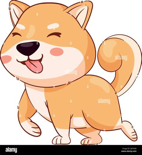 Shiba Inu Walking Character Stock Vector Image And Art Alamy