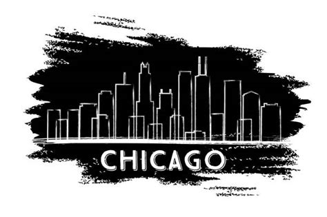 Chicago Skyline Drawings Illustrations Royalty Free Vector Graphics