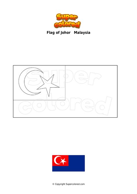 Malaysia Flag For Coloring