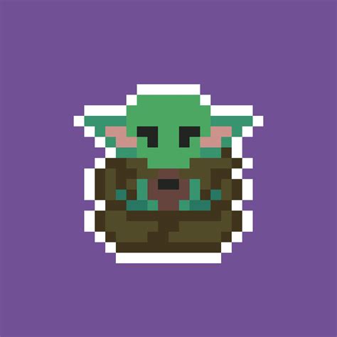 Baby Yoda Pixel Art Grid Baby Yoda Pixel Art Grid In 2020 Pixel Art Grid