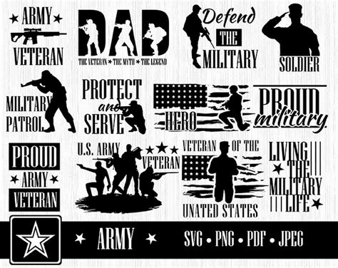 Military Svg Bundle Army Svg Army Veteran Svg Soldier Svg Etsy