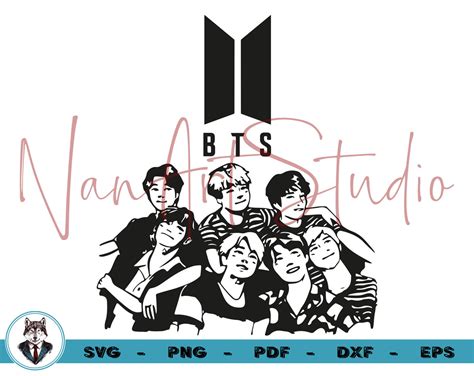 Bts Svg Bts Logo Svg Bangtan Boys Png Bts Silhouette Dxf Etsy