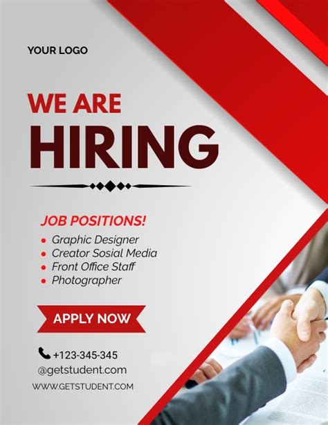 We Are Hiring Flyer Template Postermywall