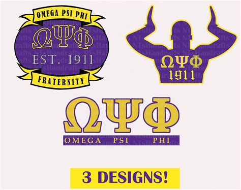 Omega Psi Phi Svg Bundle Black Fraternity Omega 1911 Etsy