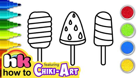 How To Draw Popsicle Easy Drawing And Coloring For Kids Chiki Art