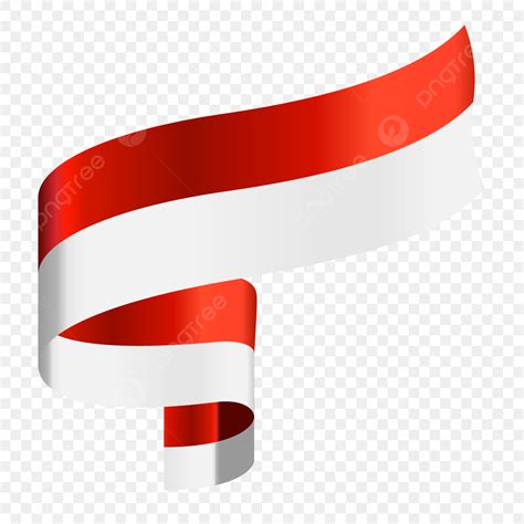 Flag Indonesia Bendera Merah Putih Png Vektor Background Transparan