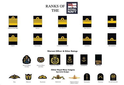 Ranks Of The Royal Navy Royal Navy Navy Rank Insignia Navy Ranks