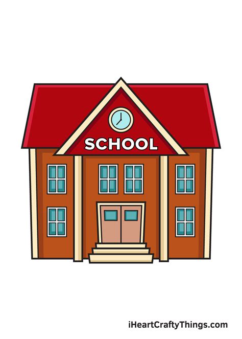 How To Draw A School Building